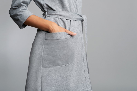 Szlafrok Damski 3/4rękaw Kalia Italian Fashion- róż