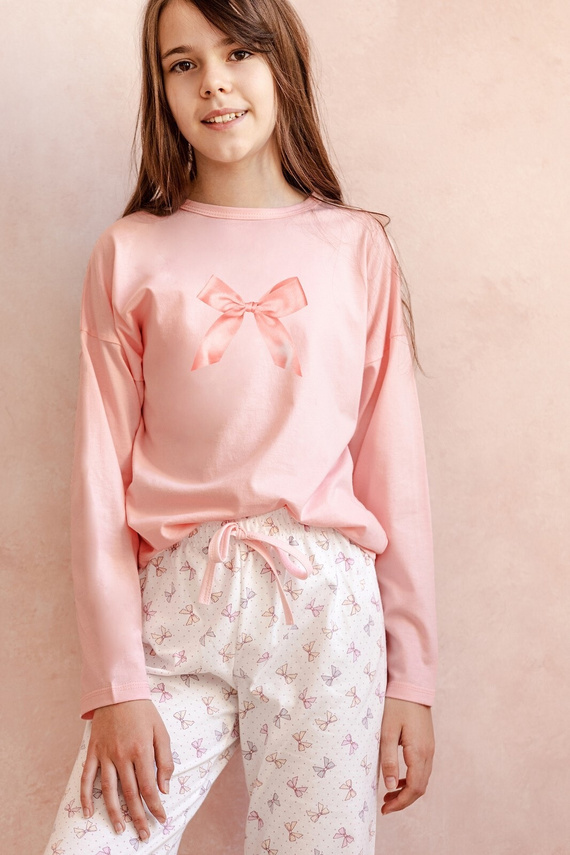 Piżama dla dziewczynki 3286 Riley Taro - różowy