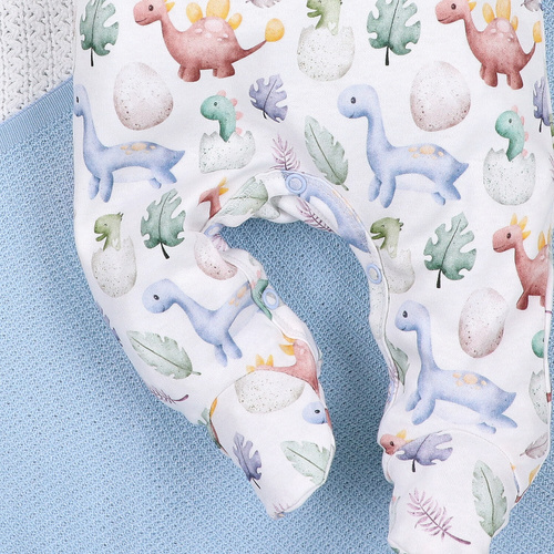 Nini Śpiochy Dino Explorer – bawełna organiczna, dla noworodka