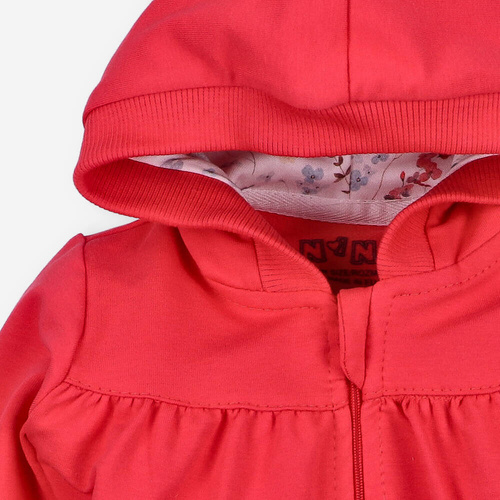 Bluza dresowa z bawełny organicznej Łąka Nini różowy 