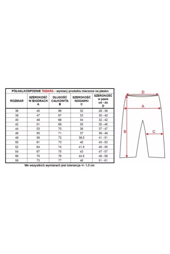 Półhalkospodnie damskie 6291 Tamara Mewa czarny