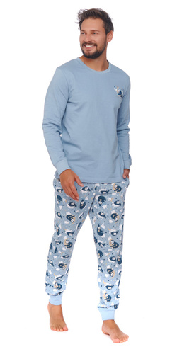 PMB.4511 "Sloth" Piżama Męska Doctor Nap - black