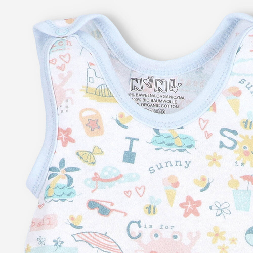 Śpiochy z bawełny organicznej Sunny Nini druk 