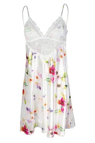 Halka satynowa Flowers  DKaren - DK-HA 10 biały