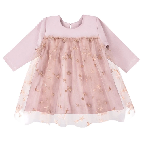 Sukienka tiul z długim rękawem "CEREMONY" Ewa Klucze - róż