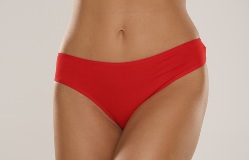 De Lafense 004 Limited – figi klasyczne damskie, wiskoza z elastanem - czerwony