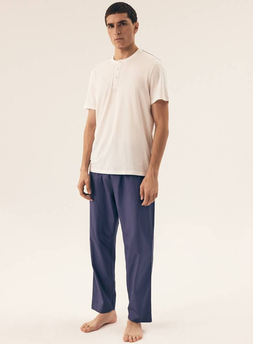 Piżama Męska 42790 Optima Henderson - kremowy