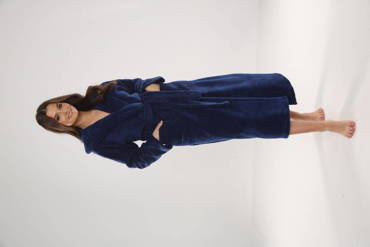 807 Luna II Długi Szlafrok Damski Forex - Granat