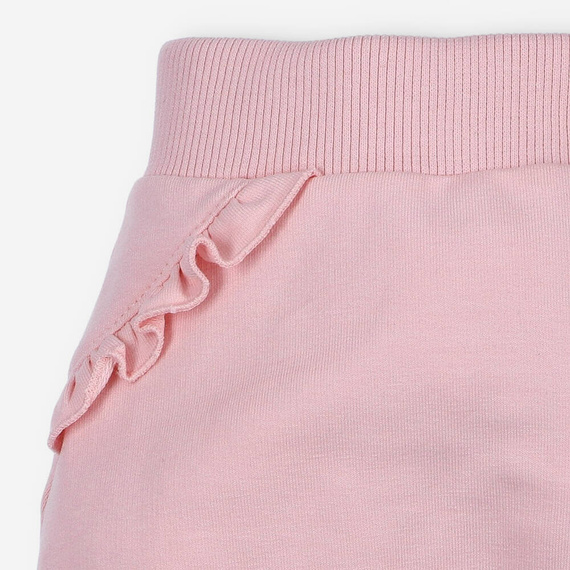 Spodnie dresowe z bawełny organicznej ABN-4518 Nini pudrowy róż