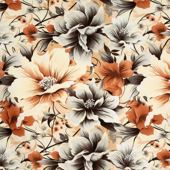 Pościel satynowa kwiaty Nika 51 Eurofirany żółty