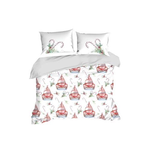 Pościel świąteczna z nadrukiem samochód Candy Eurofirany