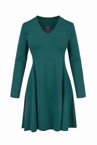 Sukienka do karmienia Mama Milk&Love butelkowa zieleń