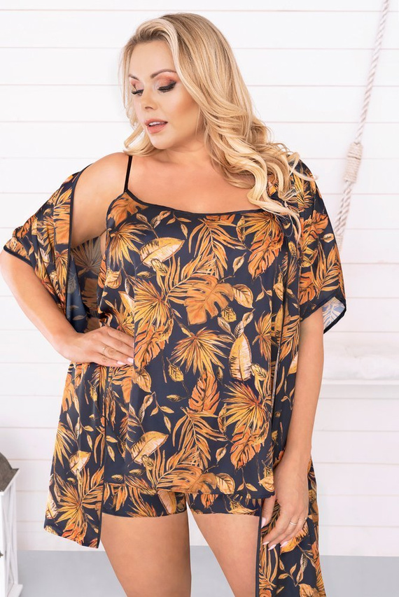 Szlafrok Damski Monstera Italian Fashion- druk