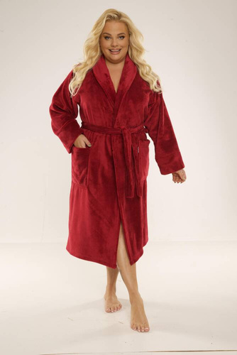 Długi Szlafrok damski 628 Abigail Forex - bordo