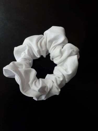 Gumka do włosów gładka Scrunchie Milk&Love biały