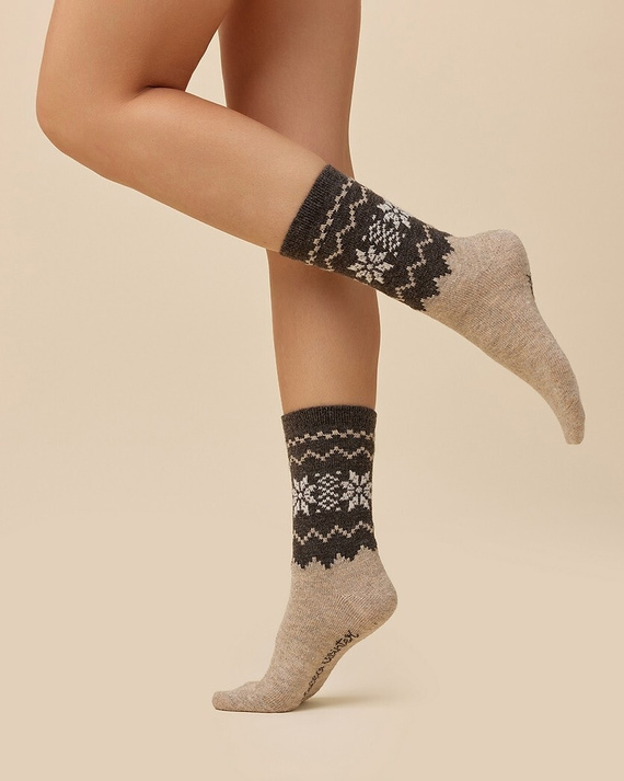 Skarpety Gabriella SW/070 – zimowe damskie skarpety z wełny i akrylu, ciepłe i wygodne