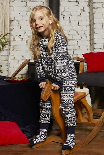 Piżama dziecięca, kombinezon Alaska Italian Fashion - granatowy