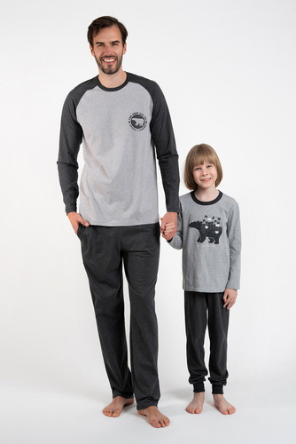 Piżama dla chłopca Morten Italian Fashion melanż/c.melanż 