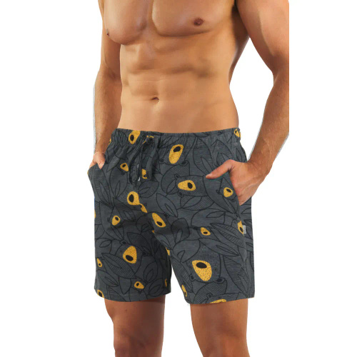 Bawełniana piżama męska, krótki rękaw i spodenki 2422/21 Sesto Senso - karmel/grafit