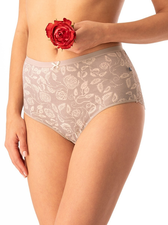 Key LPF 590 – figi damskie z bawełny, 2 sztuki w pudełku, koronkowe wykończenie z tyłu