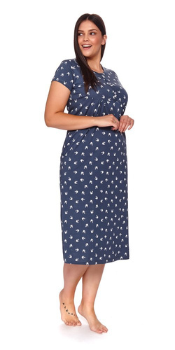 TM.4119 Koszula Nocna ciążowa i do karmienia Doctor Nap - deep blue