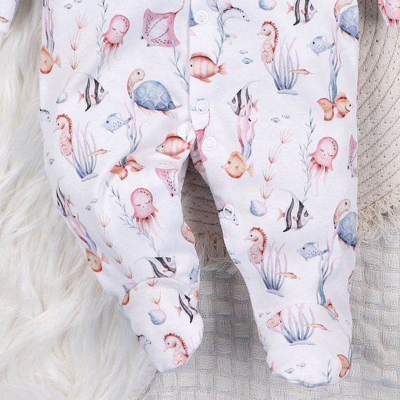 Nini Pajac Underwater World – organiczna bawełna, dla niemowląt, napy