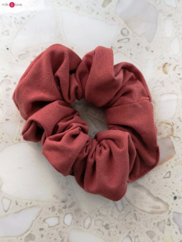 Gumka do włosów gładka Scrunchie Milk&Love ciemny błękit