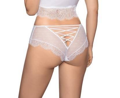 Erii Koronkowy Top Damski Róża biały