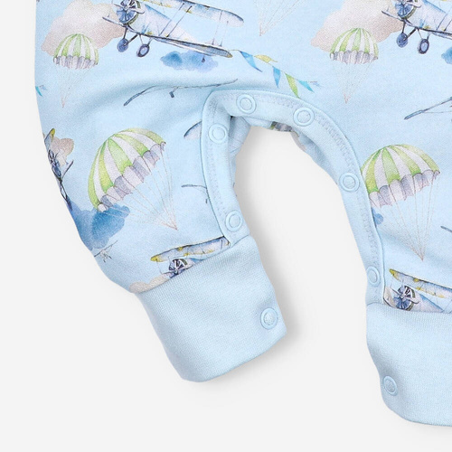 Pajacyk chłopięcy bez stópek Samoloty Nini druk