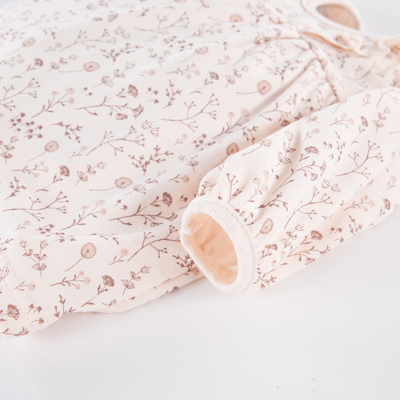 Tunika z długim rękawem Bloom Eevi - ecru druk