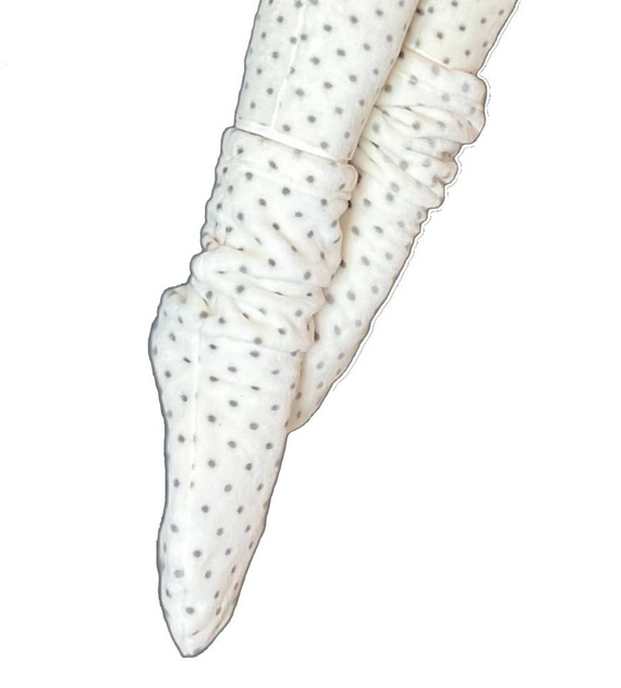 Gładkie skarpetki 553/554 Wellsoft De Lafense - ecru małe kropki