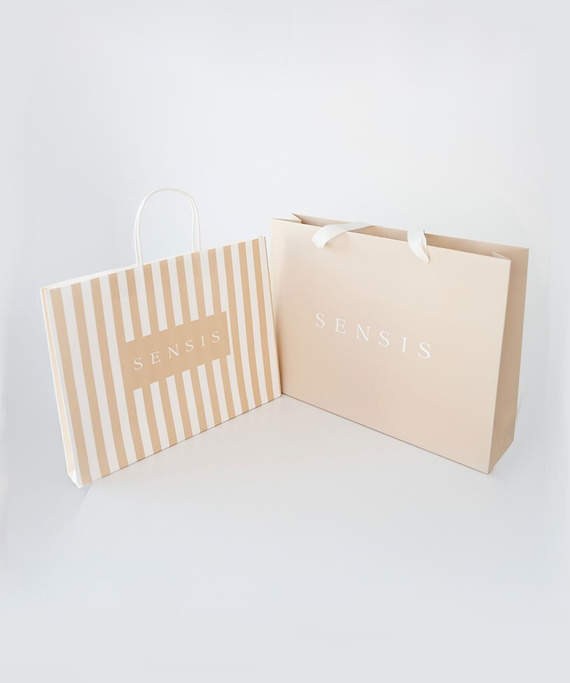 Torba papierowa w paski Sensis – średnia W26