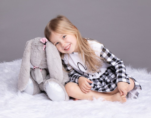 163364 Bunny Kratka Sukienka bawełniana Nicol - czarny