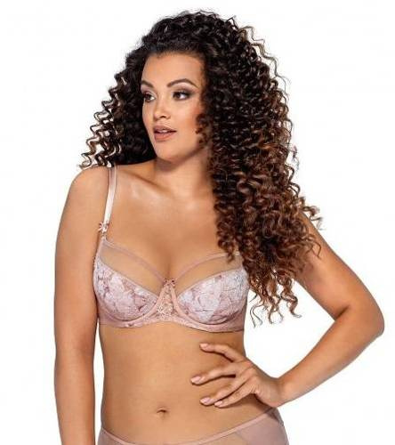 Półusztywniany Biustonosz Maxi 1981  Ava - powdery pink