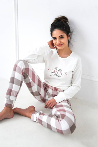 Piżama damska Joselyn Sensis -śmietanowy