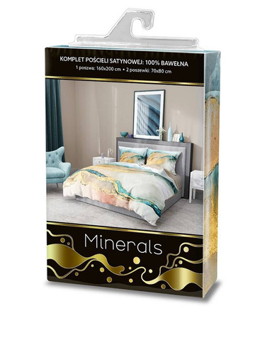 Pościel satynowa Minerals 009 minerały złoty Faro 