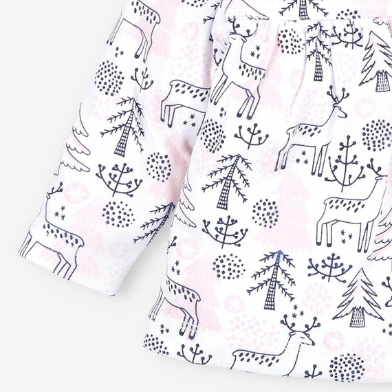 Kaftanik niemowlęcy z bawełny organicznej Jelonki Nini druk