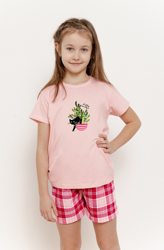 Piżama dla dziewczynki 3386 Veronica Taro - różowy