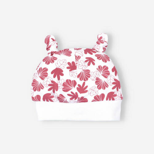 Czapka niemowlęca z bawełny organicznej Wesoła Panda Nini druk