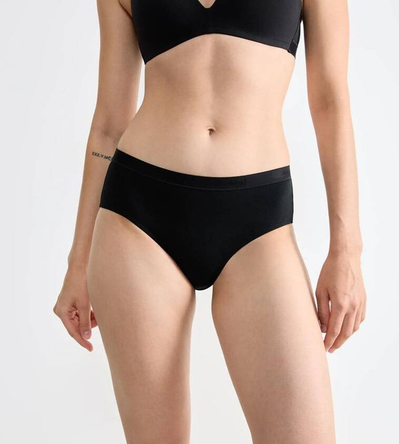 Figi Damskie 2-pak Casual Midi Sloggi Go - black