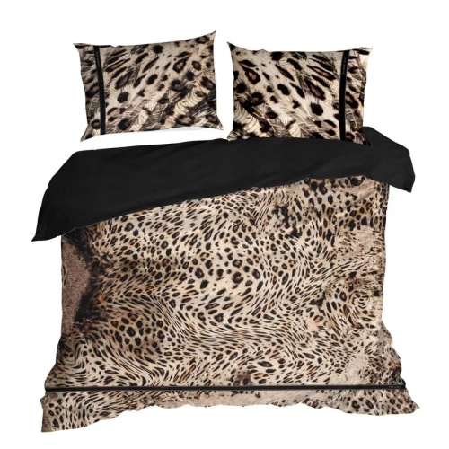 Pościel satynowa pantera Eva Minge Eva 23 Eurofirany czarny