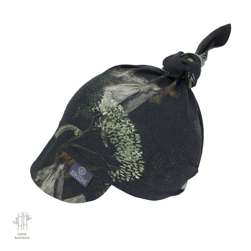 Chustka z daszkiem na gumce 100% Bamboo Woodland- Makaszka