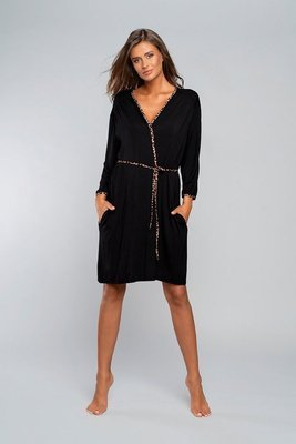 Eila Szlafrok Italian Fashion rękaw 3/4 - panterka