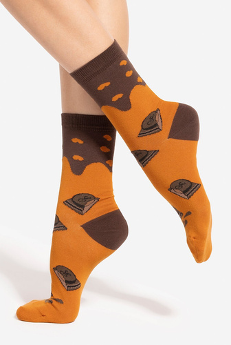 Wedel wz.07 – unisex skarpety z czekoladowym wzorem U04.WED