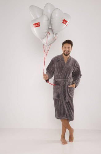 391 Hugo szlafrok męski De lafense - szary