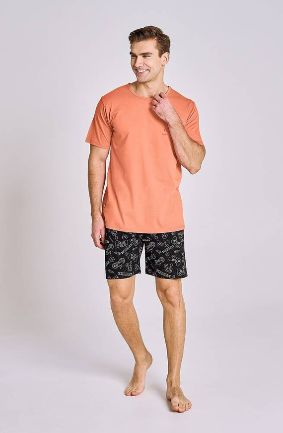 Piżama męska 3186 Tom Taro - łososiowy