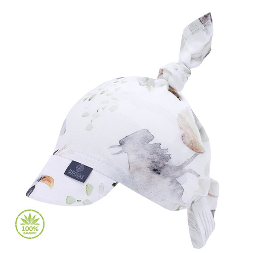 Bambusowa chustka z daszkiem Sawanna- Makaszka