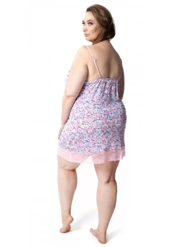 Koszula nocna na ramiączkach 86337 Magic Garden Mewa różowy  