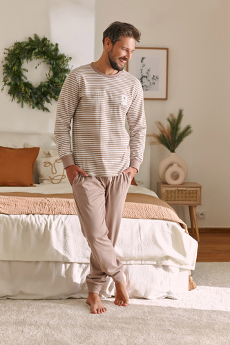 PMB.4530 "Bear" Piżama Męska Doctor Nap - beige