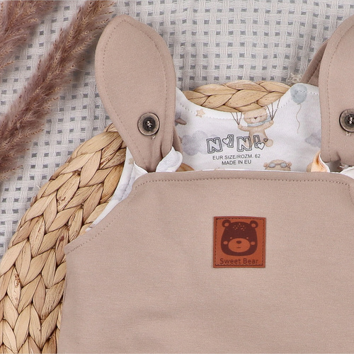 Nini Sky Journey – ogrodniczki niemowlęce z bawełny organicznej